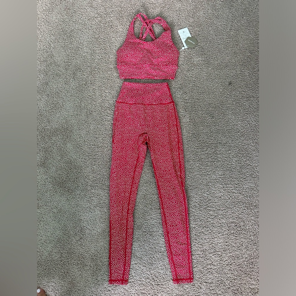 BuffBunny Red Polka Dot Activewear Set